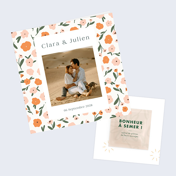 Faire part mariage Graines à Planter Après 1