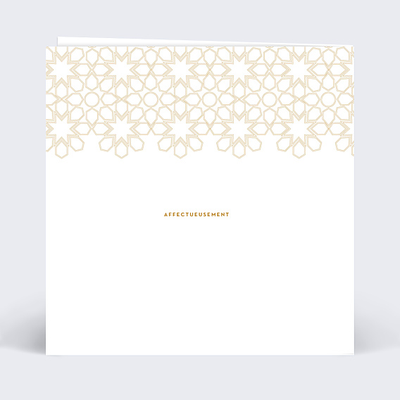 Faire-part Mariage Motif oriental