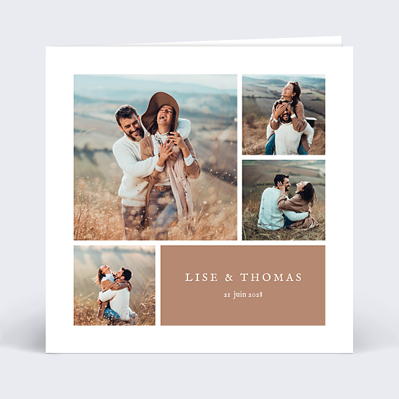 Faire-part Mariage Classique multiphotos