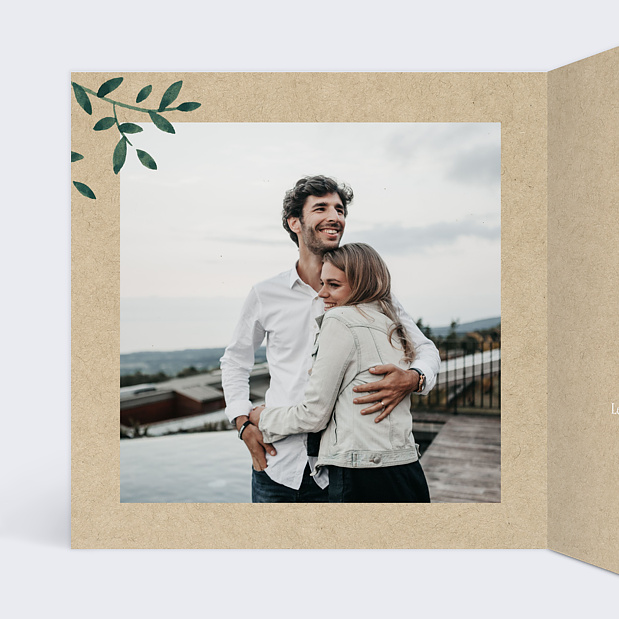 Faire-part Mariage Ombrage Intérieur Gauche
