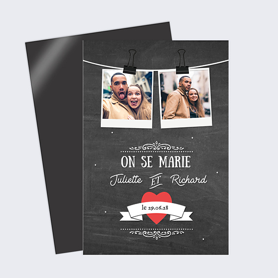 Faire-part Mariage Polaroid