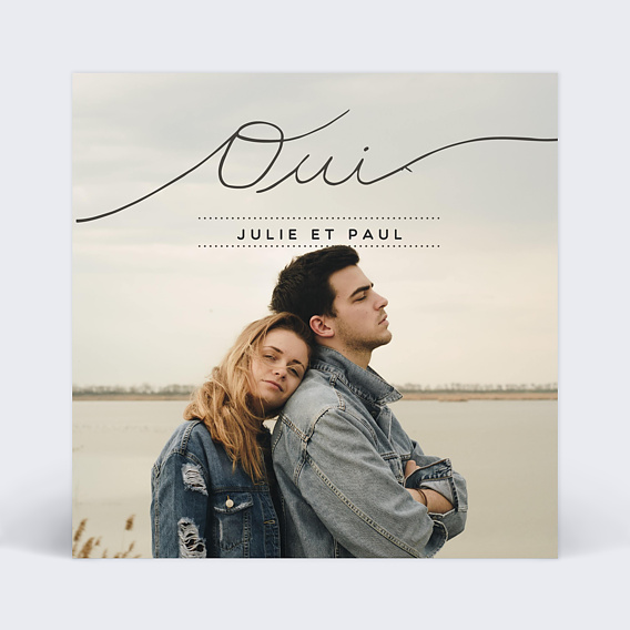 Faire part mariage Lettres Chic