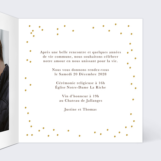 Faire-part Mariage Jardin de Noël