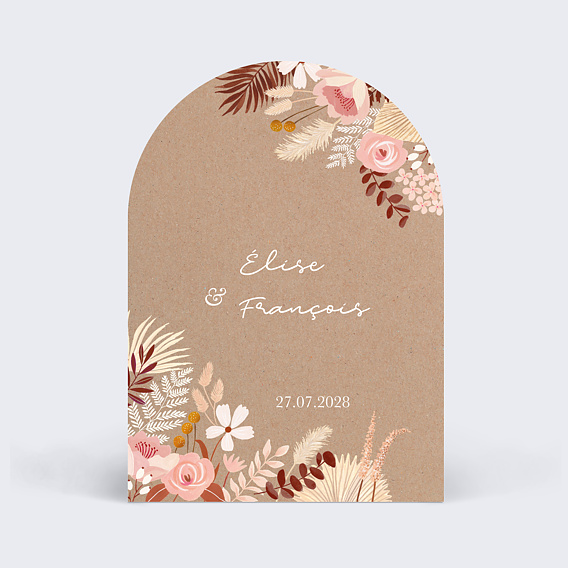 Faire part mariage Printemps Bohème