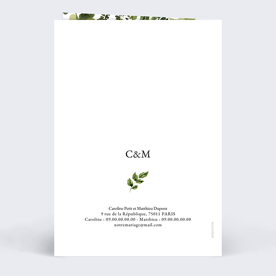 Faire-part Mariage White Garden