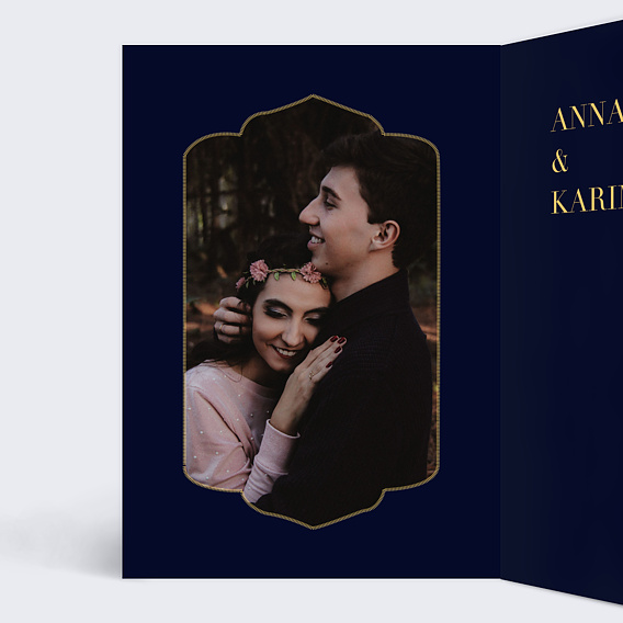 Faire part mariage Alhabu Intérieur Gauche