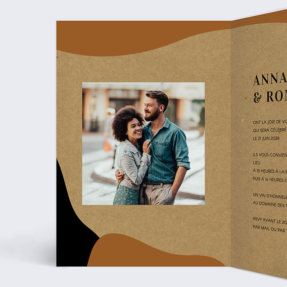 Faire part mariage Artkraft Intérieur Gauche