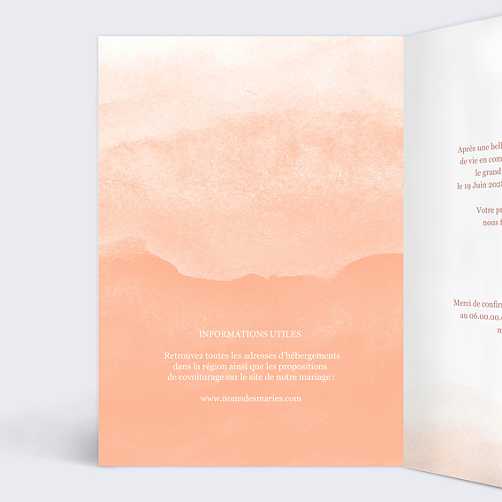 Faire part mariage Dune Intérieur Gauche