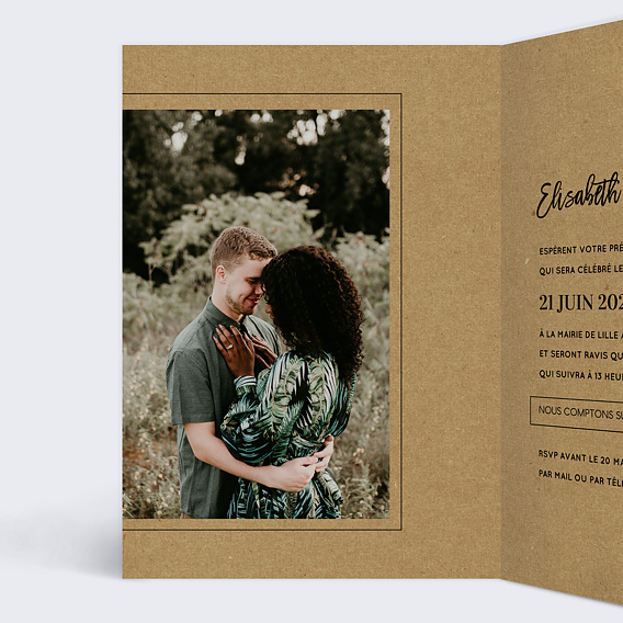 Faire part mariage Modernkraft Intérieur Gauche