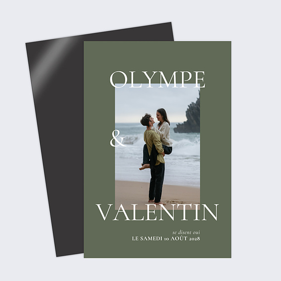 Faire part mariage Deux prénoms photo