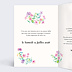 Faire part mariage Petites Fleurs Colorées Intérieur Gauche