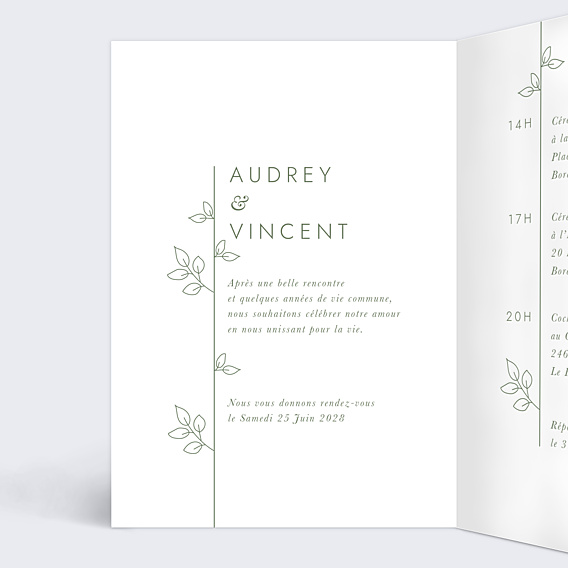 Faire-part Mariage Jardin d'Hiver