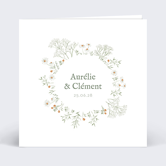 Faire-part Mariage Étiquette Champêtre