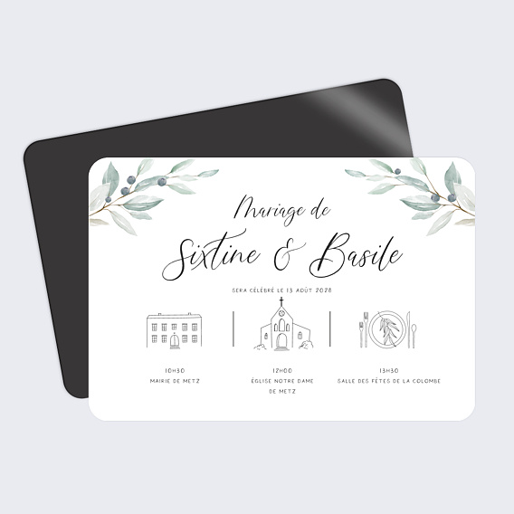 Faire-part Mariage Un Jour Heureux