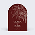 Faire-part Mariage Bloom floral bordeaux
