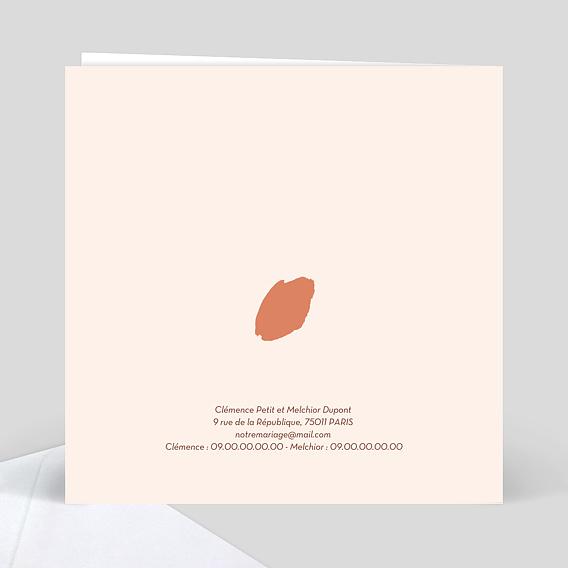 Faire part mariage Aurora Verso