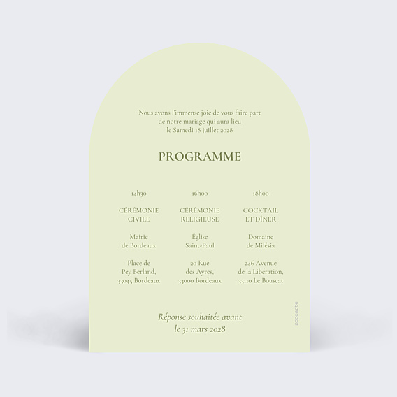Faire-part Mariage Bloom floral