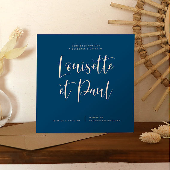 Faire part mariage Velours Après 4