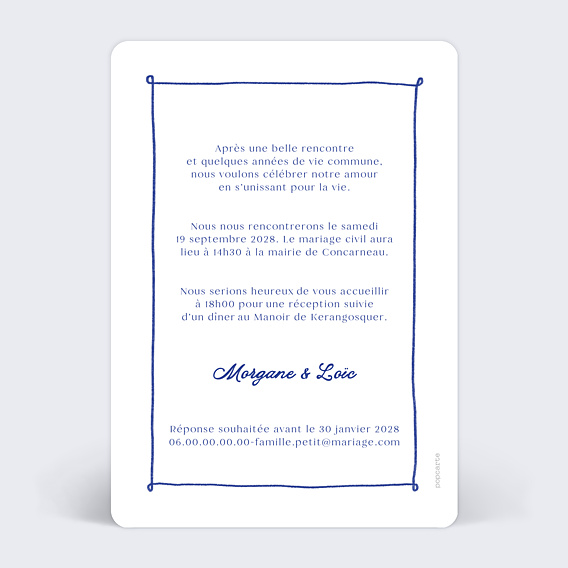 Faire-part Mariage Le phare