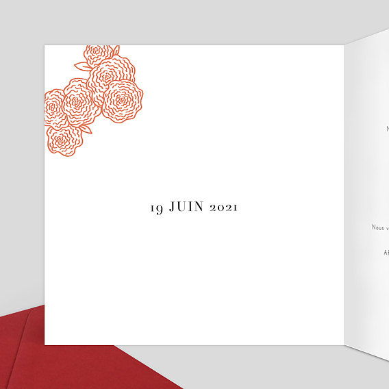 Faire part mariage Gâteau Mariage Intérieur Gauche