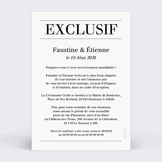 Faire-part Mariage Magazine