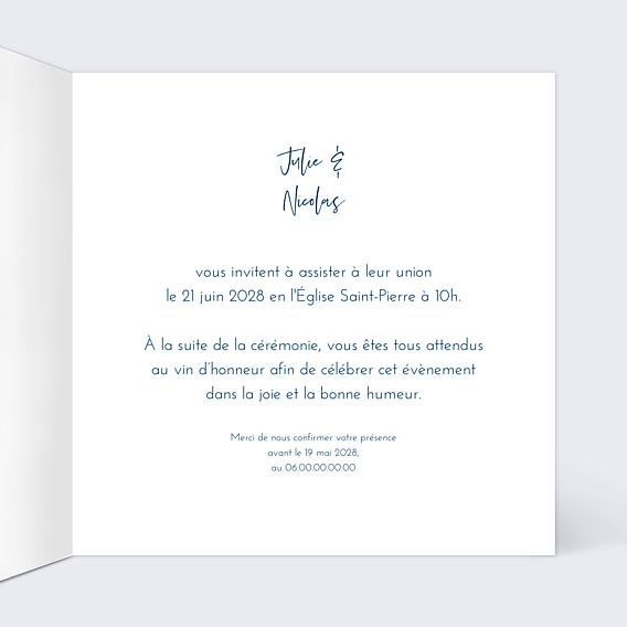 Faire-part Mariage Multiphotos chic