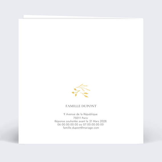 Faire-part Mariage Monogramme