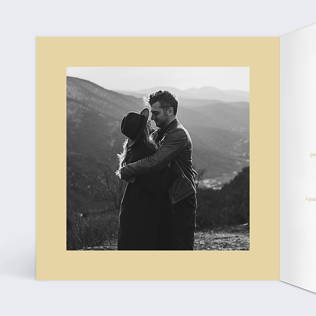 Faire-part de Mariage Joli Oui Intérieur Gauche