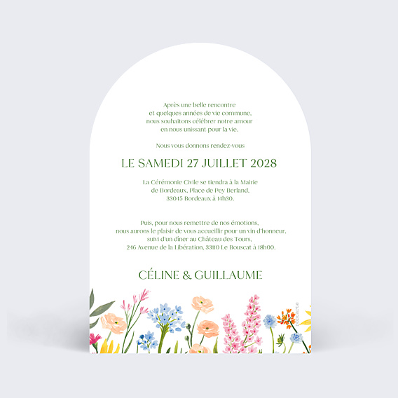 Faire-part Mariage Jardin