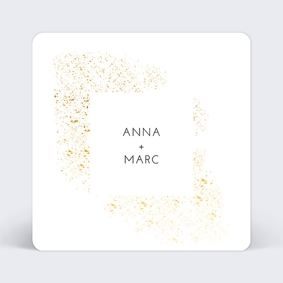 Faire-part Mariage Poudre Ocre