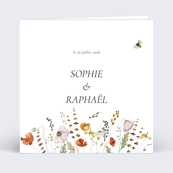Faire-part Mariage Fleurs des Champs