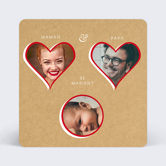 Faire part mariage Papa Maman