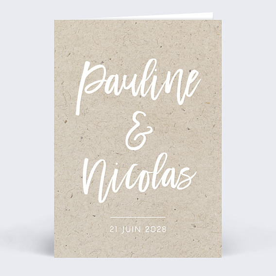 Faire part mariage Jolie Typo