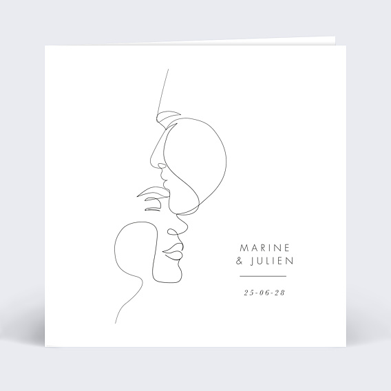 Faire part mariage Affection Recto