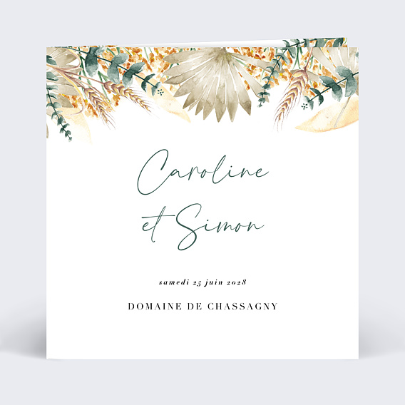 Faire part mariage Bohemia