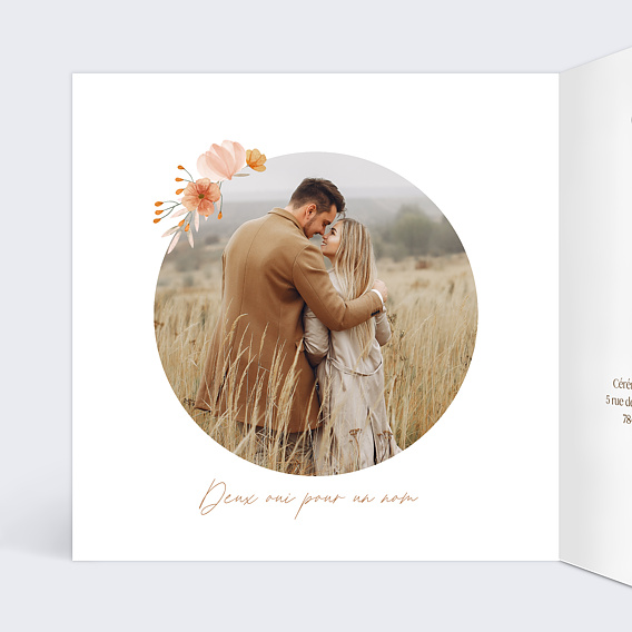 Faire-part Mariage Flower of Fall