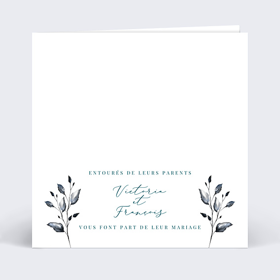 Faire part mariage Découpe Fleurs de Coton