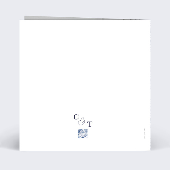 Faire part mariage Azulejos Verso