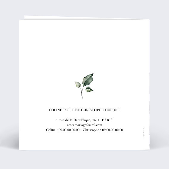 Faire-part Mariage Dorure Eucalyptus