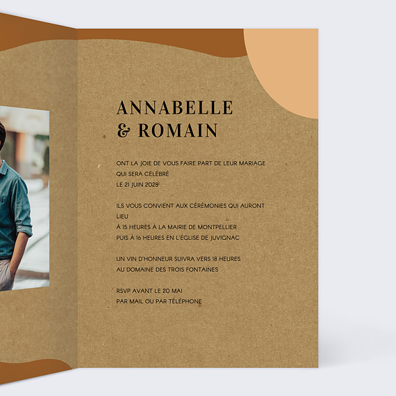 Faire part mariage Artkraft Intérieur Droit