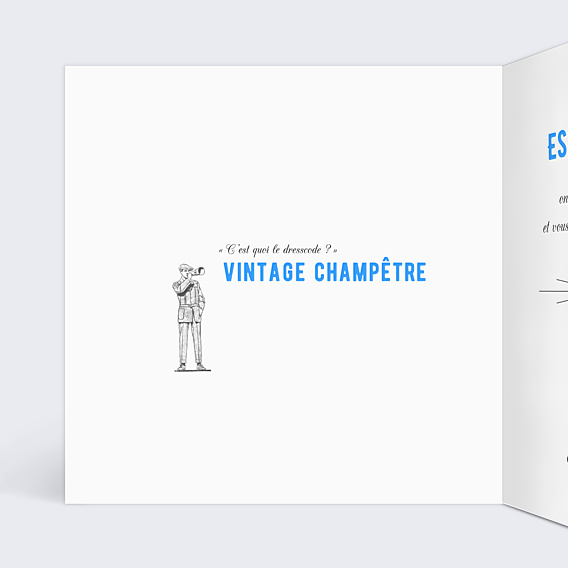 Faire-part Mariage Esprit Gravure
