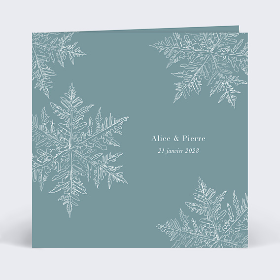 Faire part mariage Flocons
