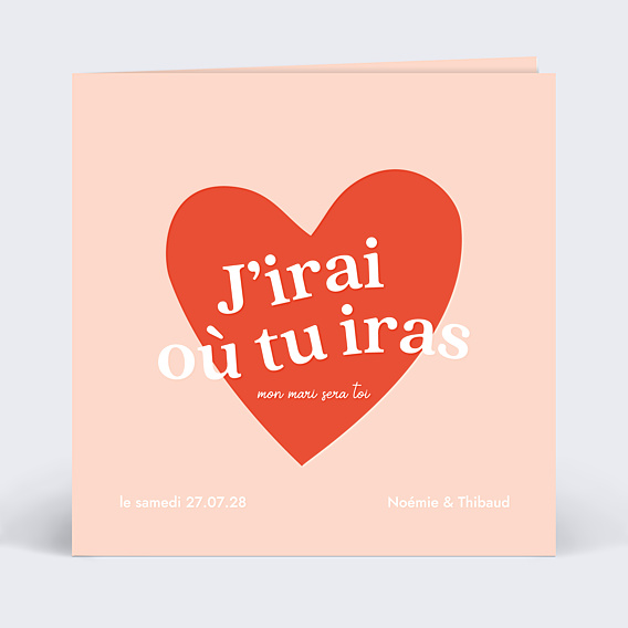Faire-part Mariage Chanson d’Amour