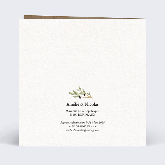 Faire-part Mariage Arbre de Vie