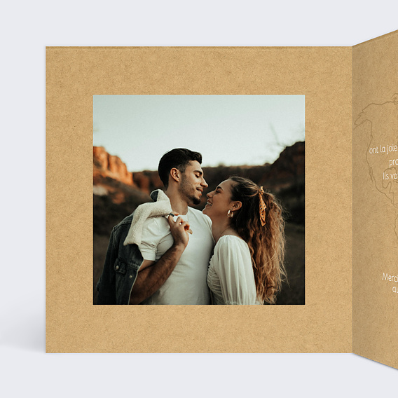 Faire part mariage Ensemble en Vadrouille Intérieur Gauche