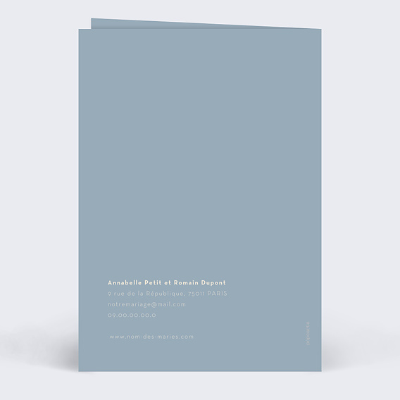 Faire part mariage Pick the date Verso