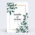 Faire part mariage Vegétation luxe