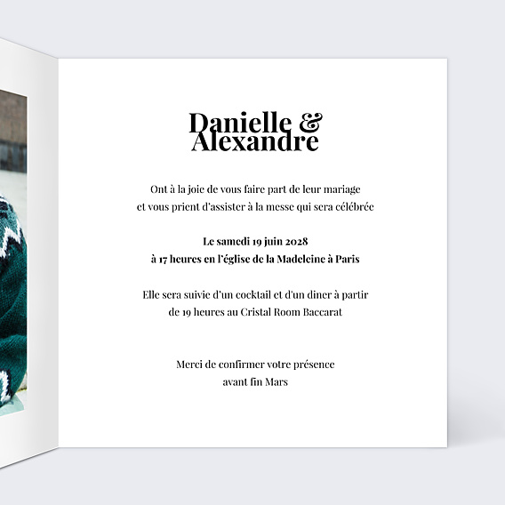 Faire-part Mariage Dorure Pois Graphiques