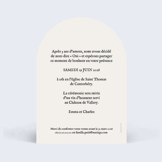 Faire-part Mariage Vinyle