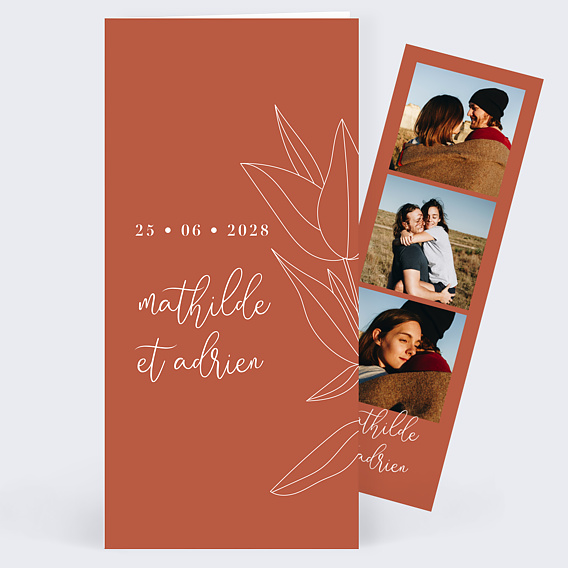 Faire part mariage Terracotta Flowers